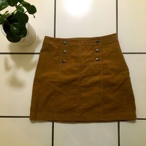 Brown Hollister Corduroy Skirt